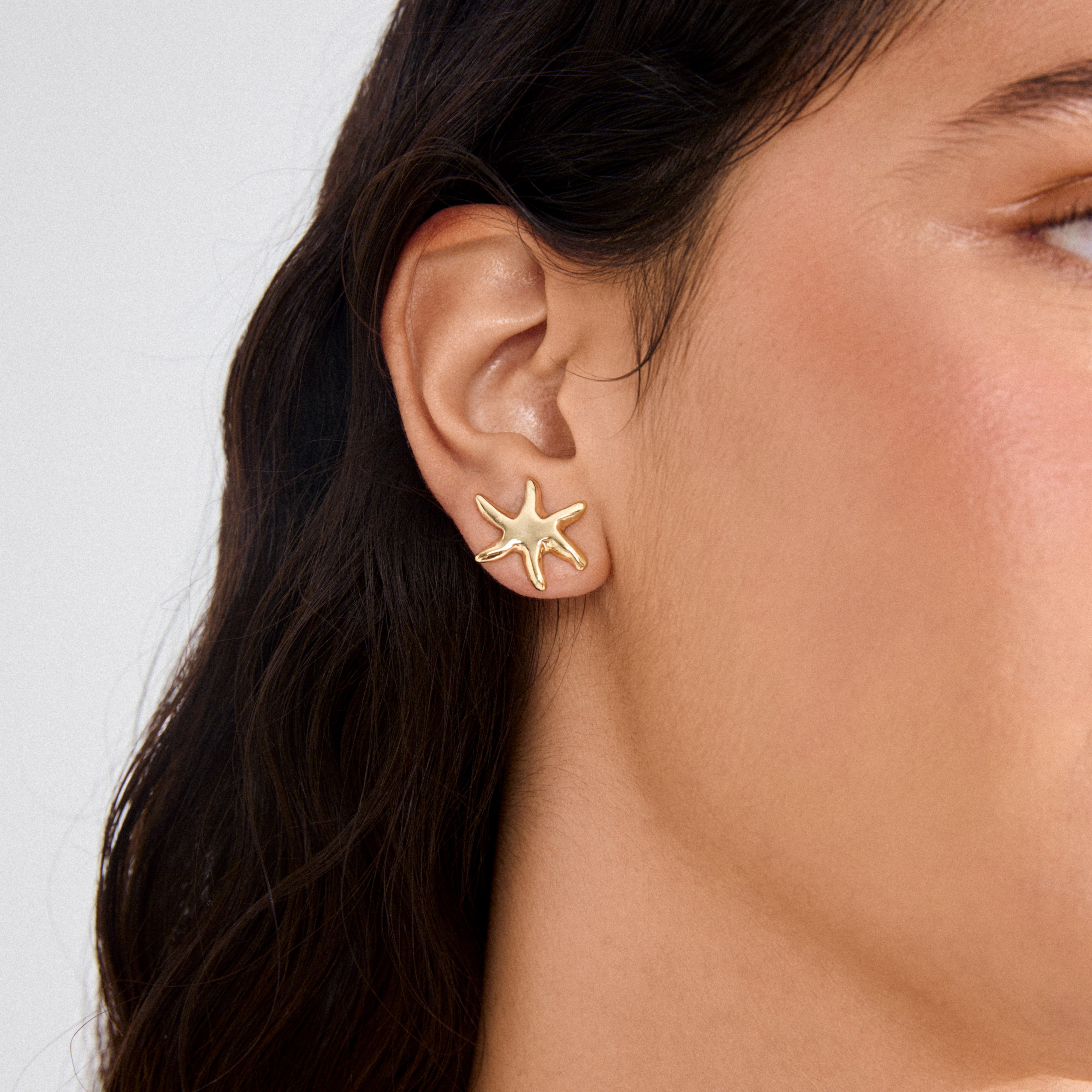 pilgrim-prism-seestern-ohrstecker-gold-plated image 3