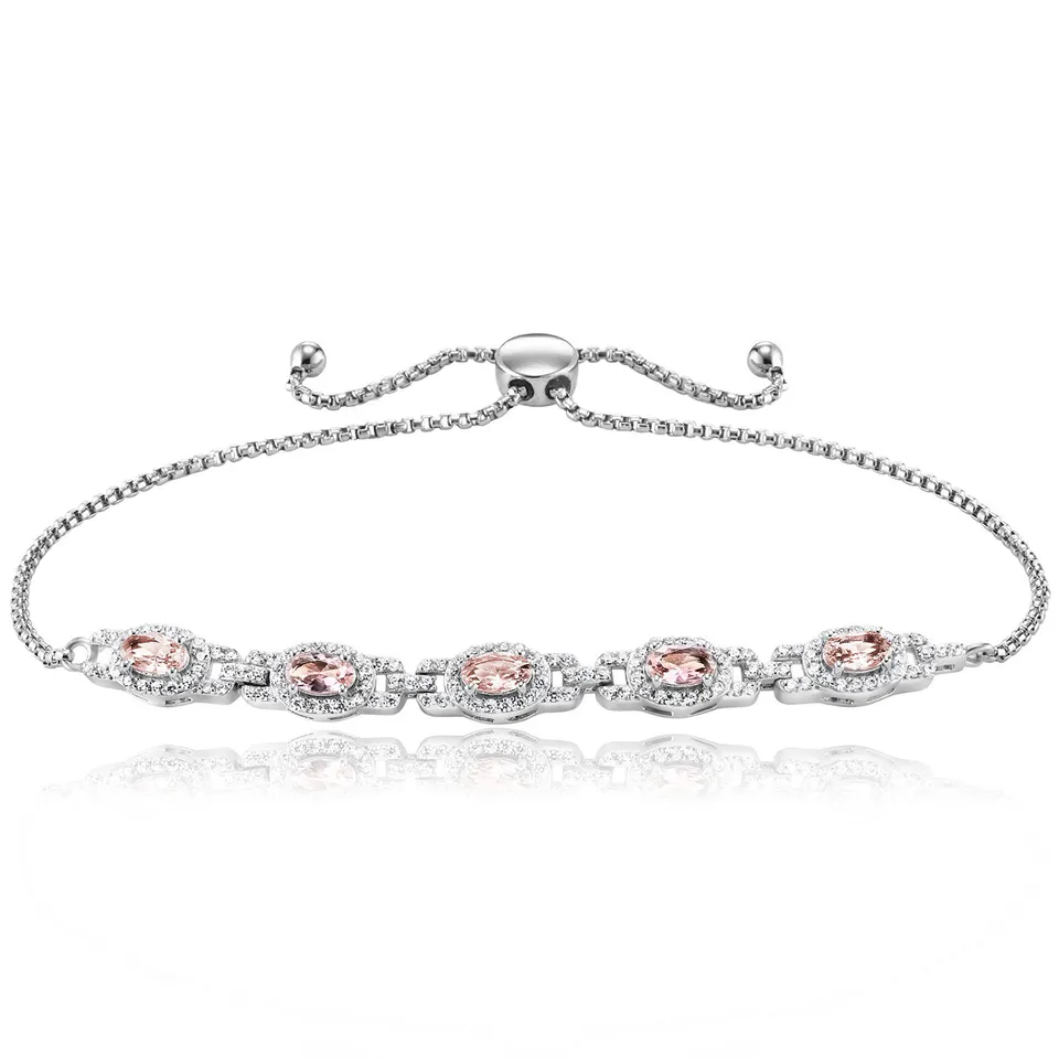 julie-julsen-armband-hw25-silber-rhodiniert-mit-137-zirkonia-wei-rosa image 1