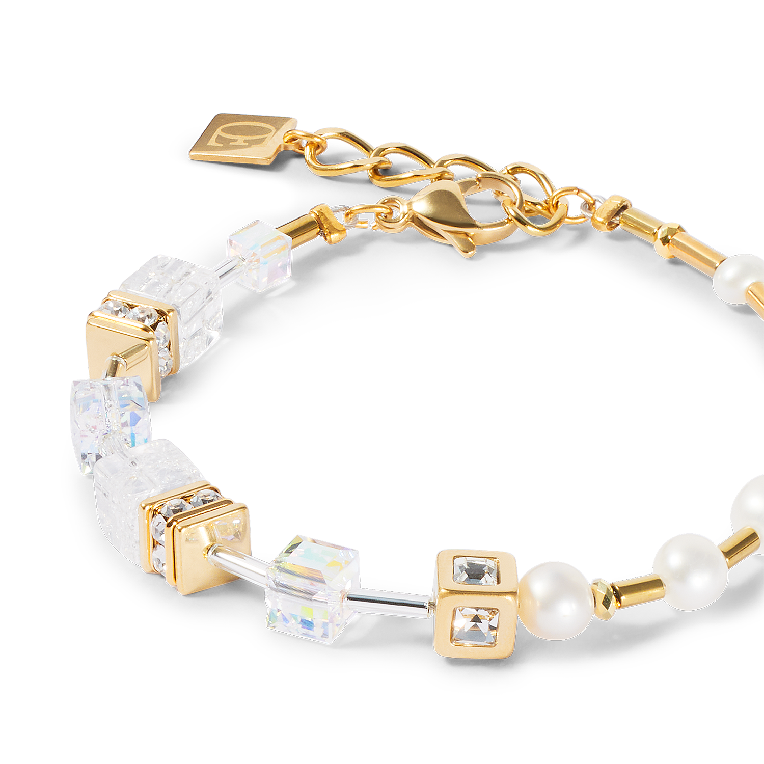 coeur-de-lion-geocube-armband-fusion-precious-pearl-mix-gold-wei image 2