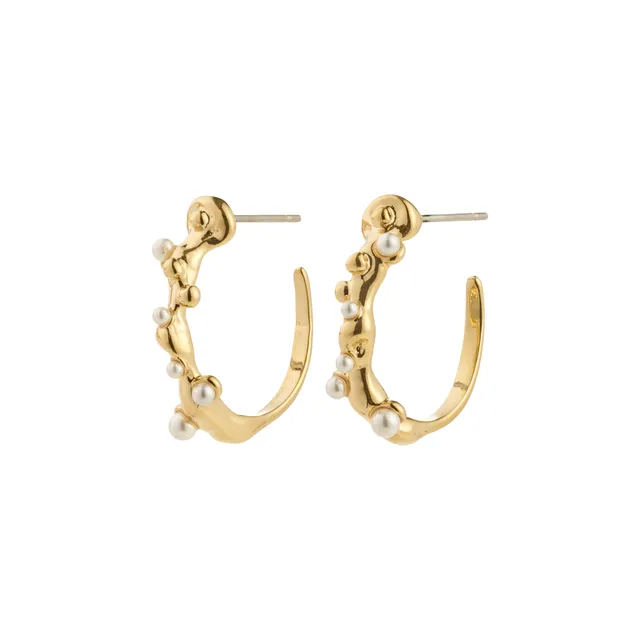 pilgrim-hadley-semi-hoops-gold-plated-mit-perlmutt-perlen image 1