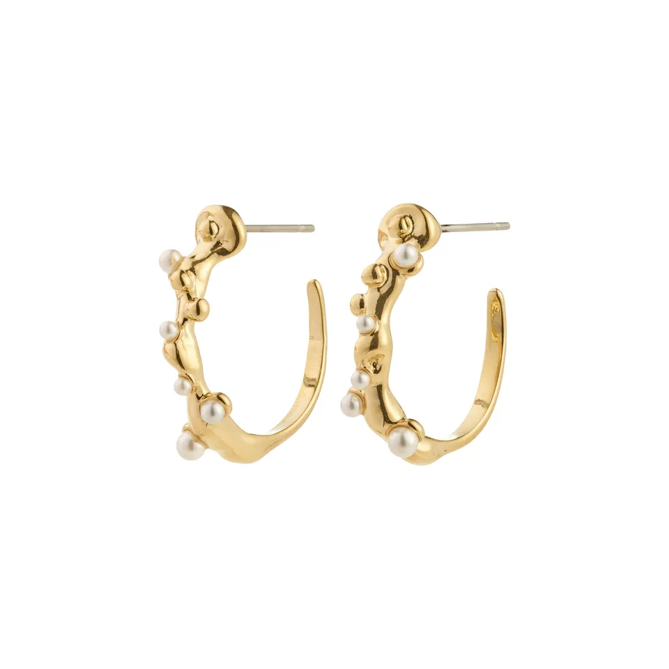 pilgrim-hadley-semi-hoops-gold-plated-mit-perlmutt-perlen image 1