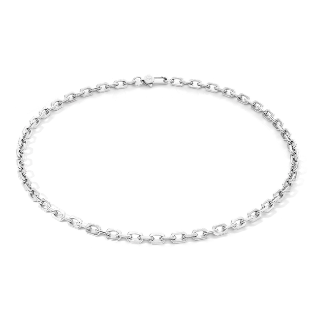 coeur-de-lion-link-chain-halskette-silber-edelstahl-herren image 1