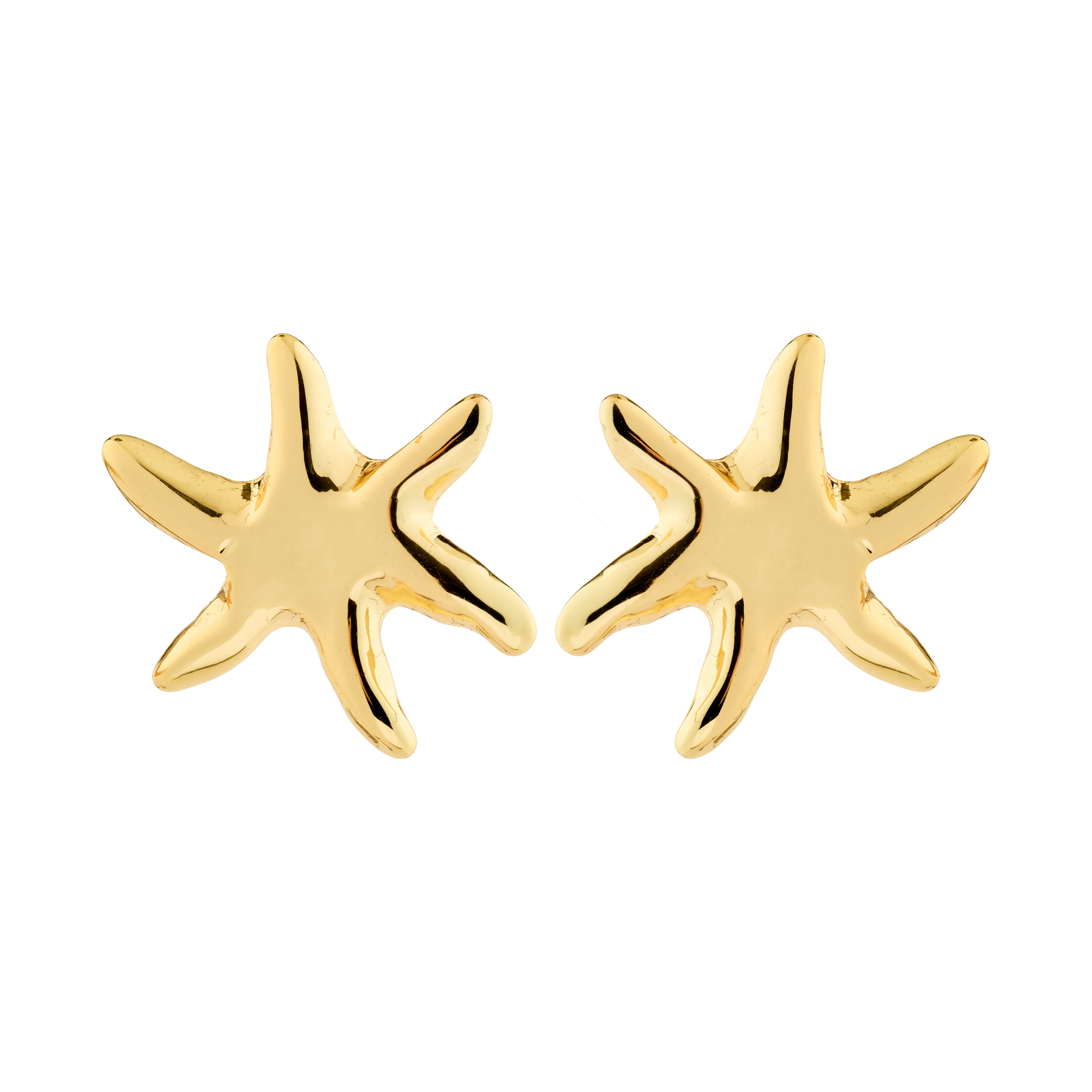 pilgrim-prism-seestern-ohrstecker-gold-plated image 1