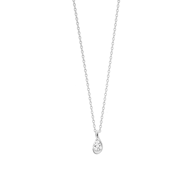 xenox-halo-halskette-925-sterlingsilber-rhodiniert-mit-zirkonia-tropfen image 1