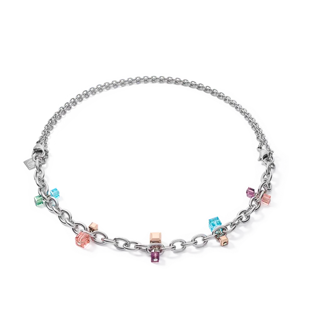 coeur-de-lion-halskette-casual-chunky-chain-silber-multicolor-art-nouveau image 1