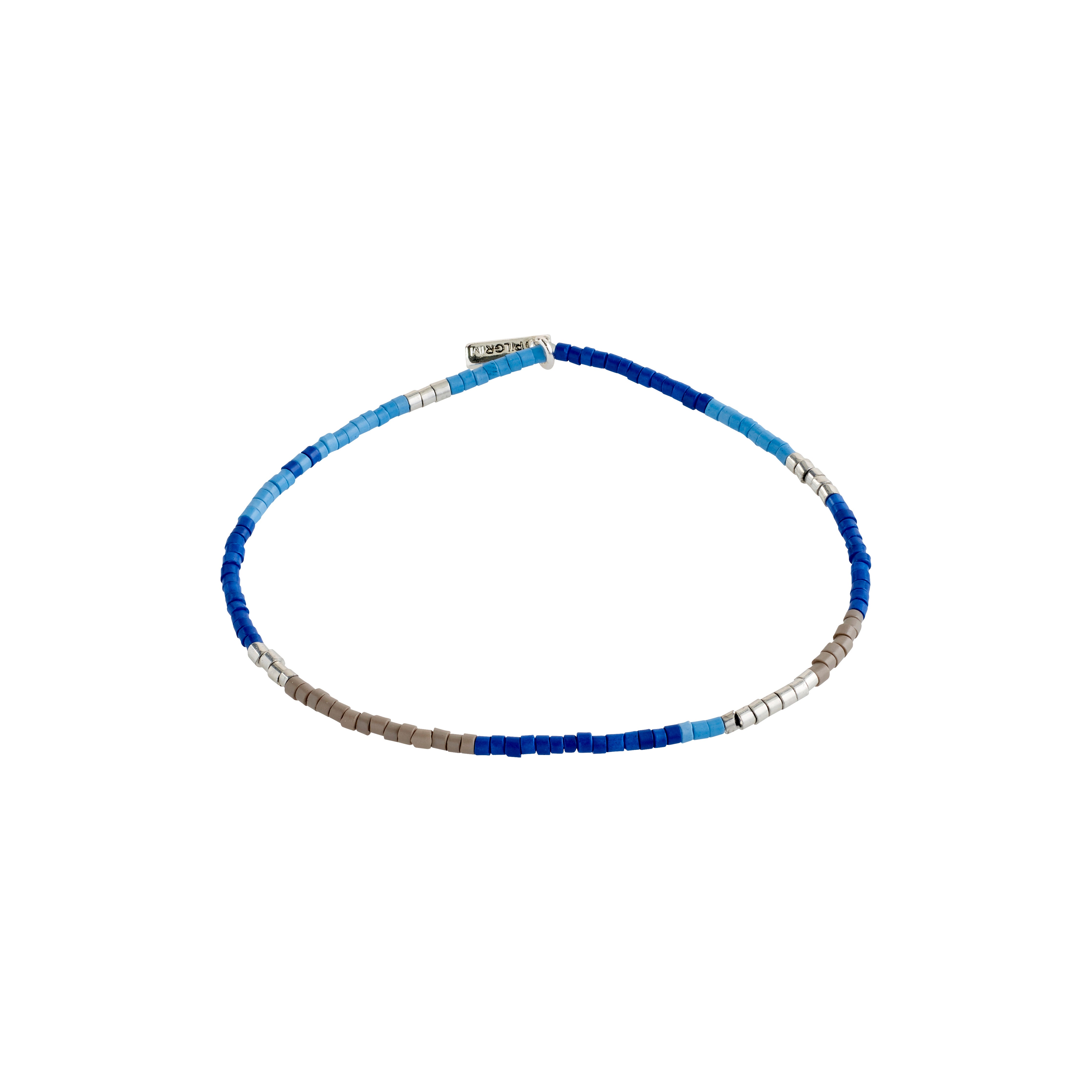 pilgrim-alison-armband-blau-mit-glasperlen-versilbert-17-cm image 1