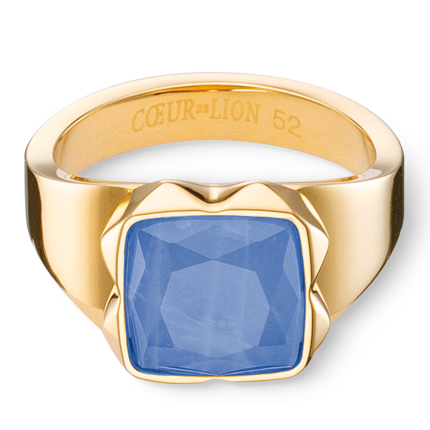 coeur-de-lion-spikes-square-ring-aventurin-gold-blau image 2