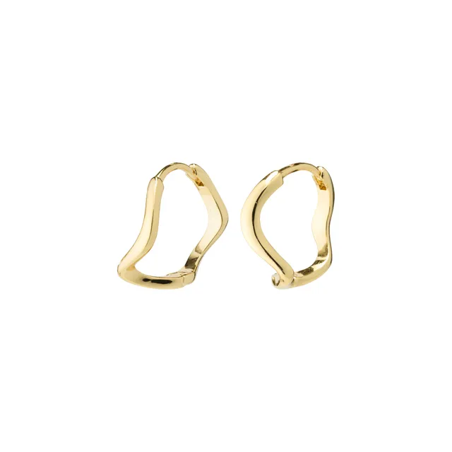pilgrim-alberte-creolen-goldplattiert-in-organischer-wavy-form image 1