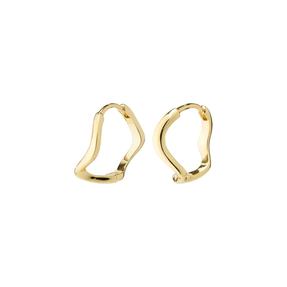 pilgrim-alberte-creolen-goldplattiert-in-organischer-wavy-form image 1