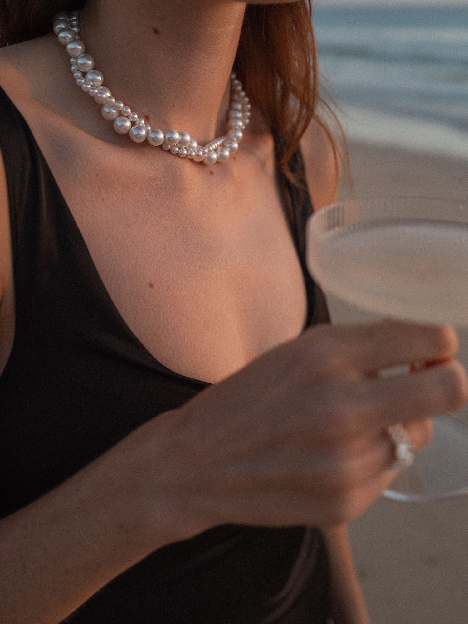 purelei-pearl-elegance-kette-zweireihig-muschelperle-40-45-cm image 3