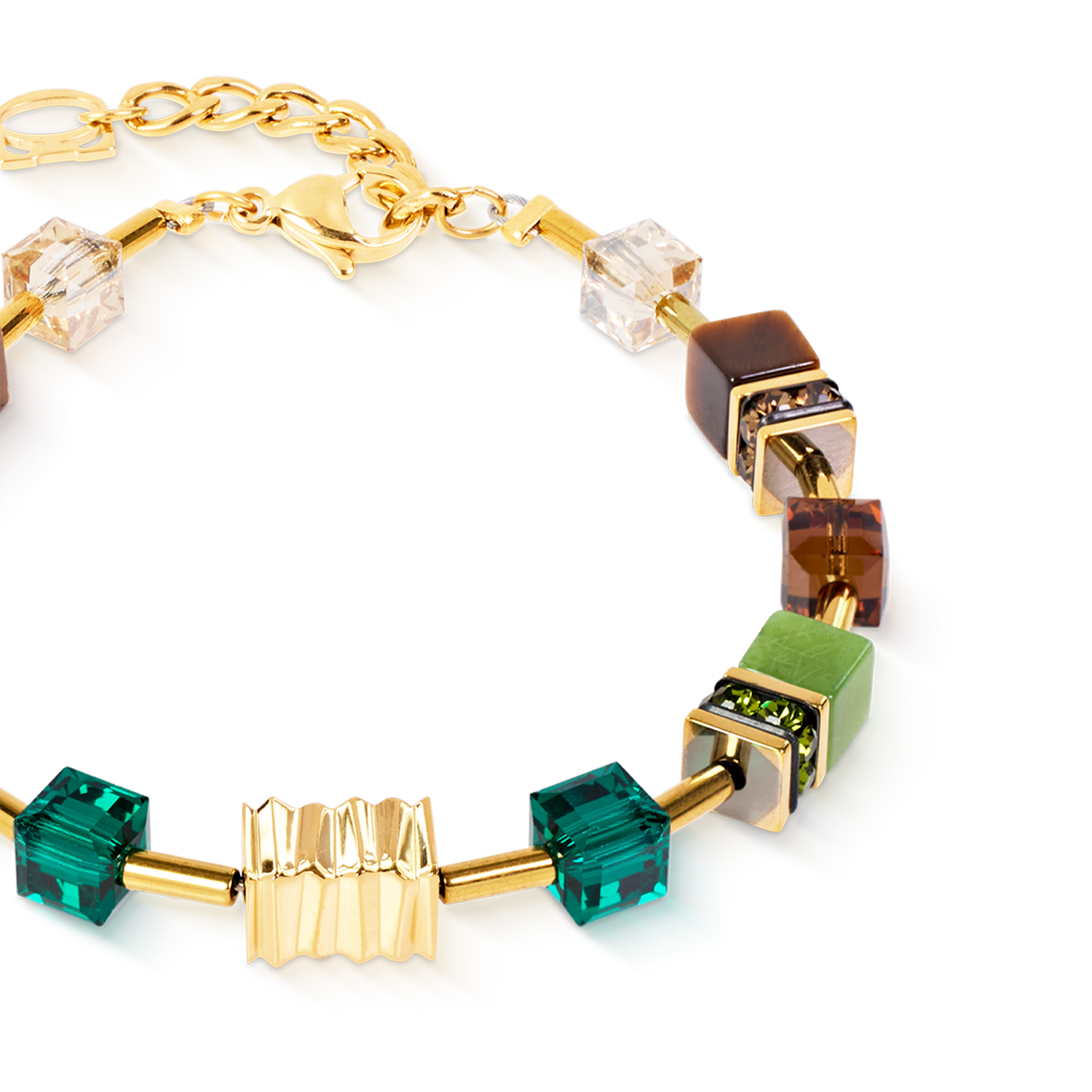 coeur-de-lion-geocube-iconic-wave-armband-forest-gold image 2