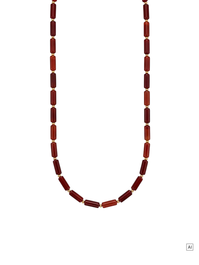 purelei-horizon-kette-mit-rotem-achat-verstellbar-50-55-cm-in-gold-silber image 1
