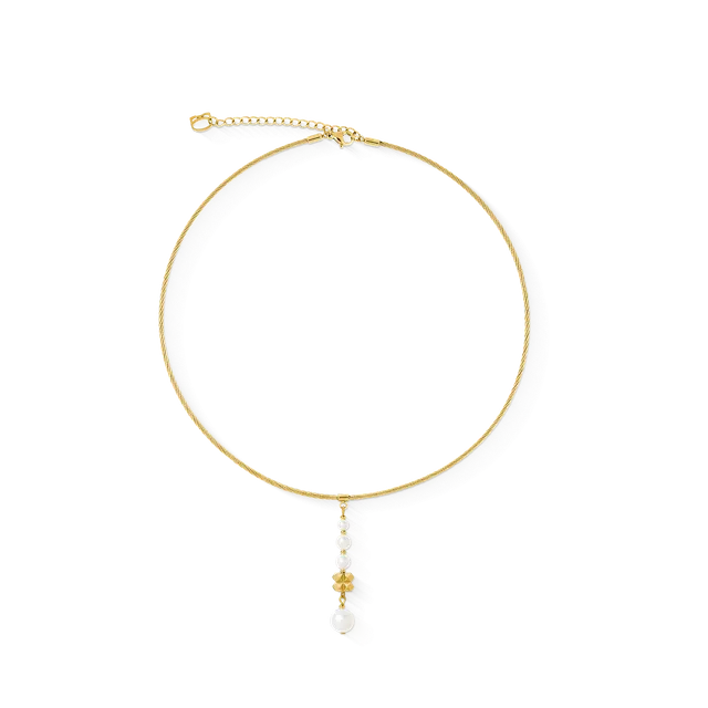 coeur-de-lion-pearl-spikes-drop-halskette-gold-mit-s-wasserperlen image 1