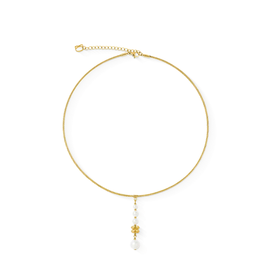 coeur-de-lion-pearl-spikes-drop-halskette-gold-mit-s-wasserperlen image 1