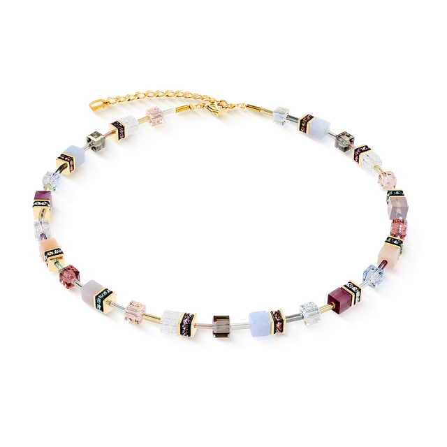 coeur-de-lion-geocube-iconic-precious-halskette-golden-blush image 1