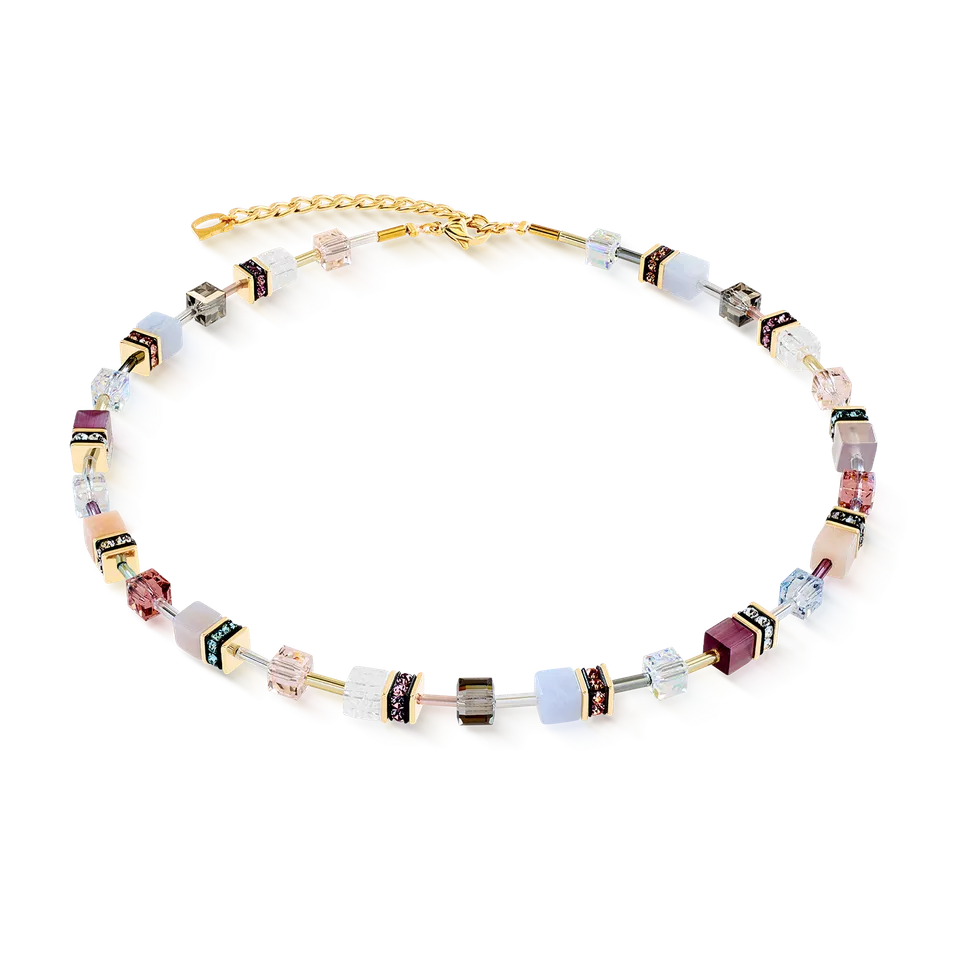 coeur-de-lion-geocube-iconic-precious-halskette-golden-blush image 1