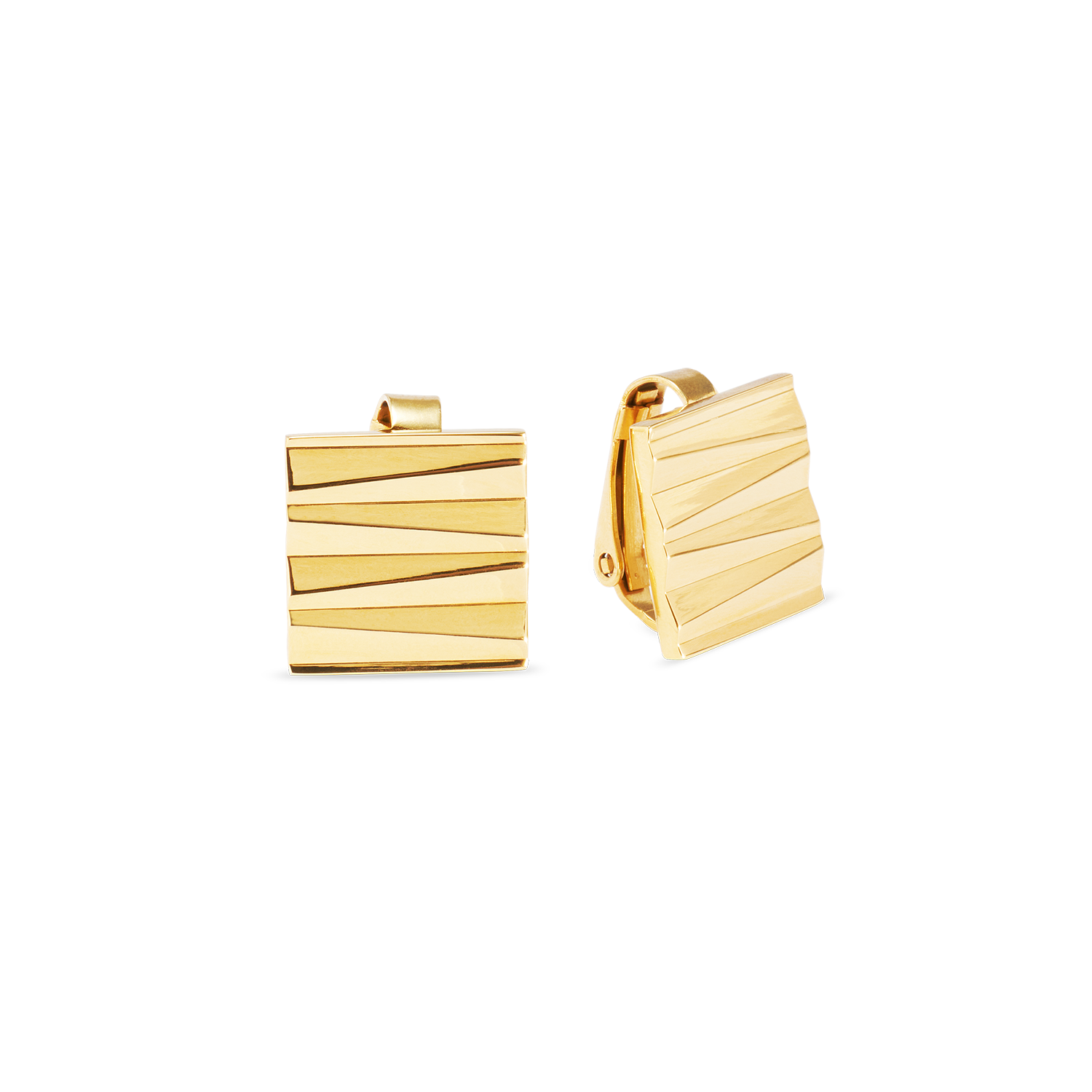coeur-de-lion-ohrclips-square-wave-gold image 2
