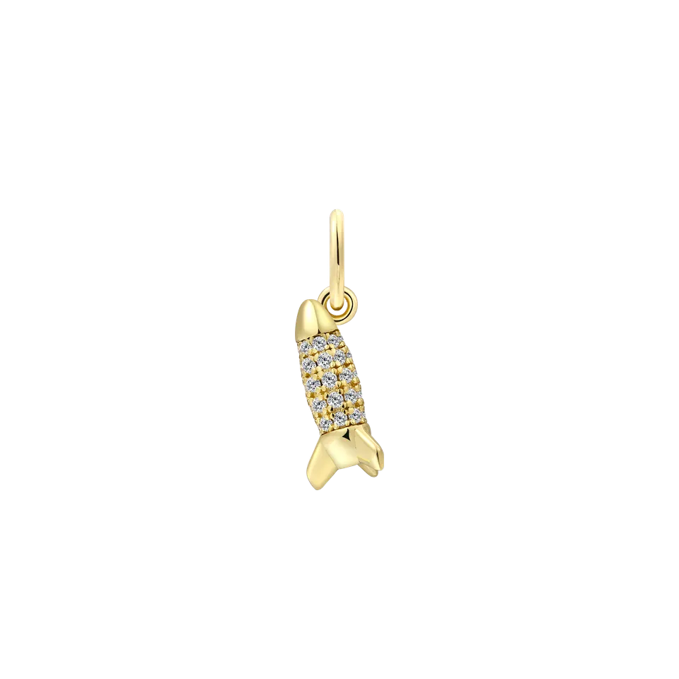 xenox-rakete-charm-925-sterlingsilber-18k-vergoldung-mit-zirkonia image 1