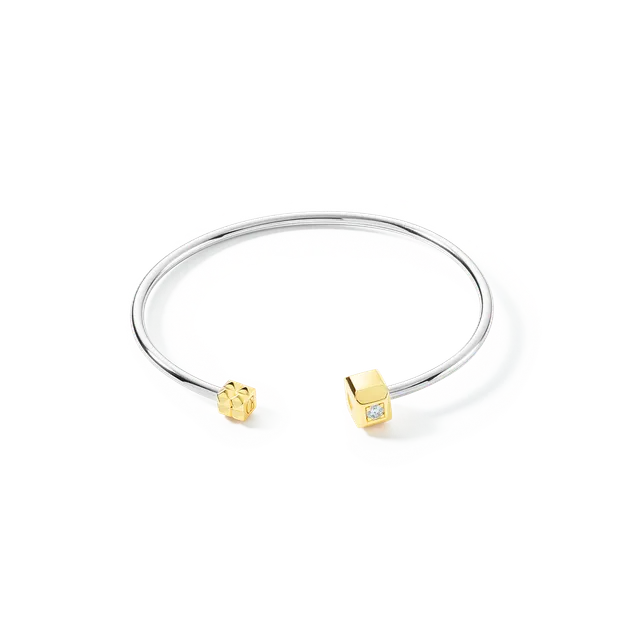 coeur-de-lion-statement-collection-armreif-offen-19-cm-bicolor-silber-gold image 1
