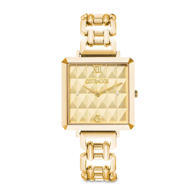 coeur-de-lion-iconic-cube-spikes-statement-uhr-gold image 1