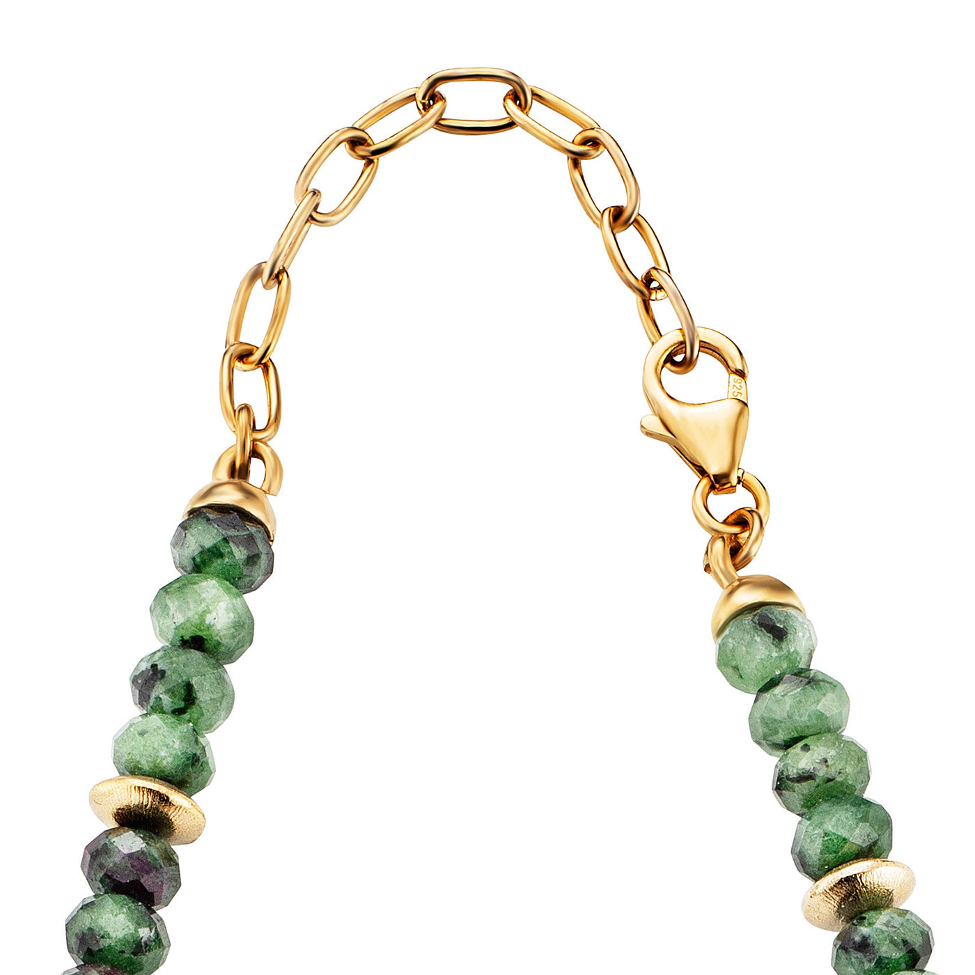 julie-julsen-loving-stones-kette-vergoldet-mit-gr-nen-rubin-zoisit-edelsteinen image 4