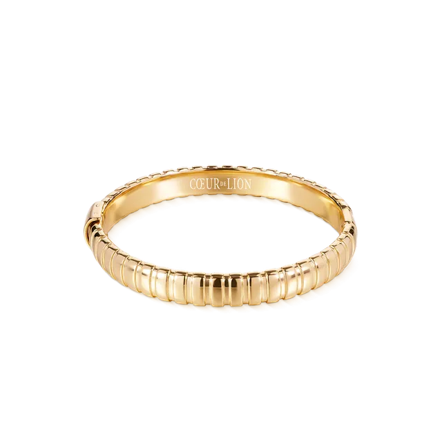 coeur-de-lion-structure-armreif-gold-19-cm-edelstahl image 1