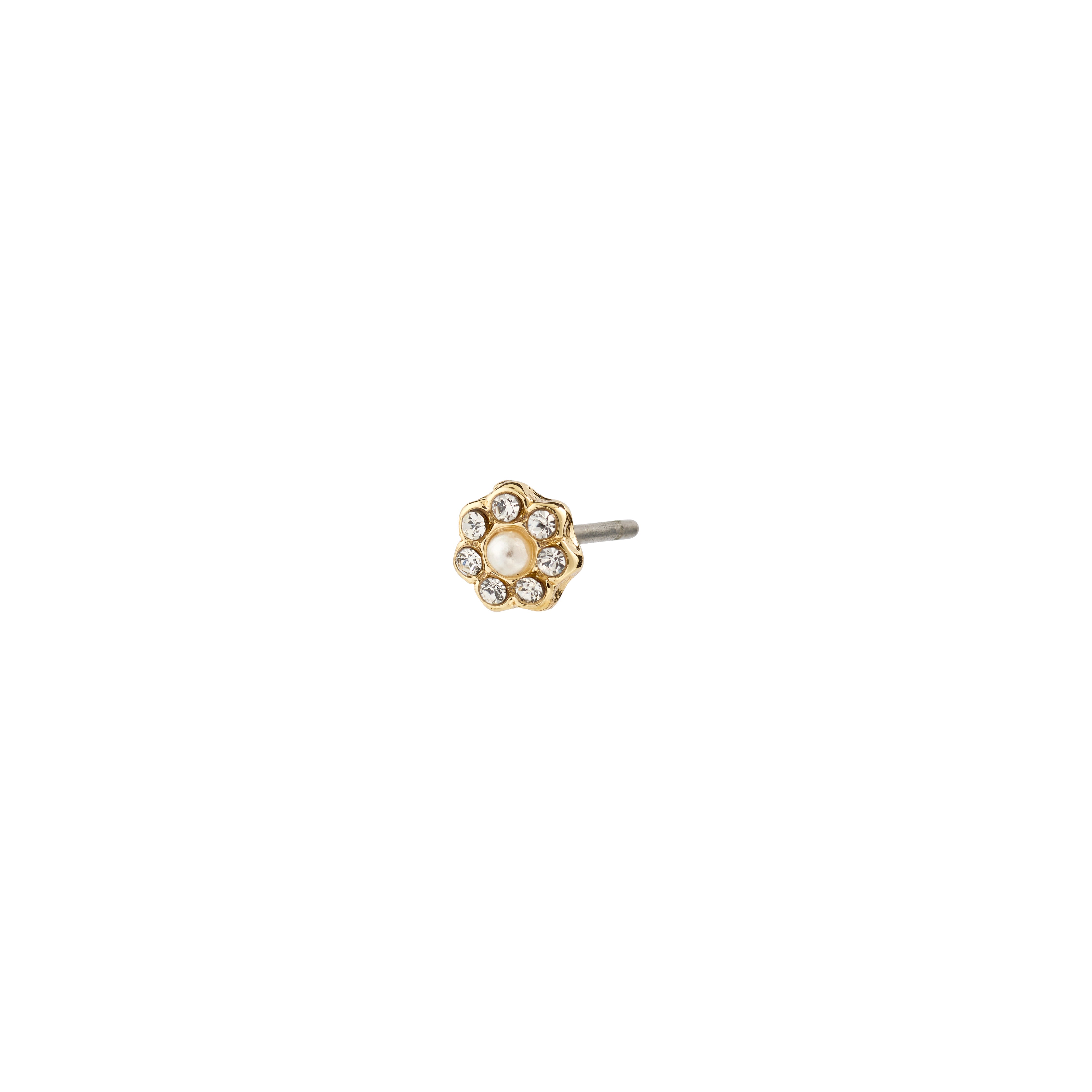 pilgrim-nikoleta-einzel-ohrring-vergoldet-blume-perle image 1