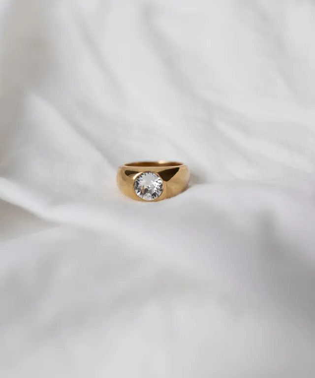 wald-berlin-pop-ring-mit-swarovski-stein-18k-vergoldeter-messing-ring image 1