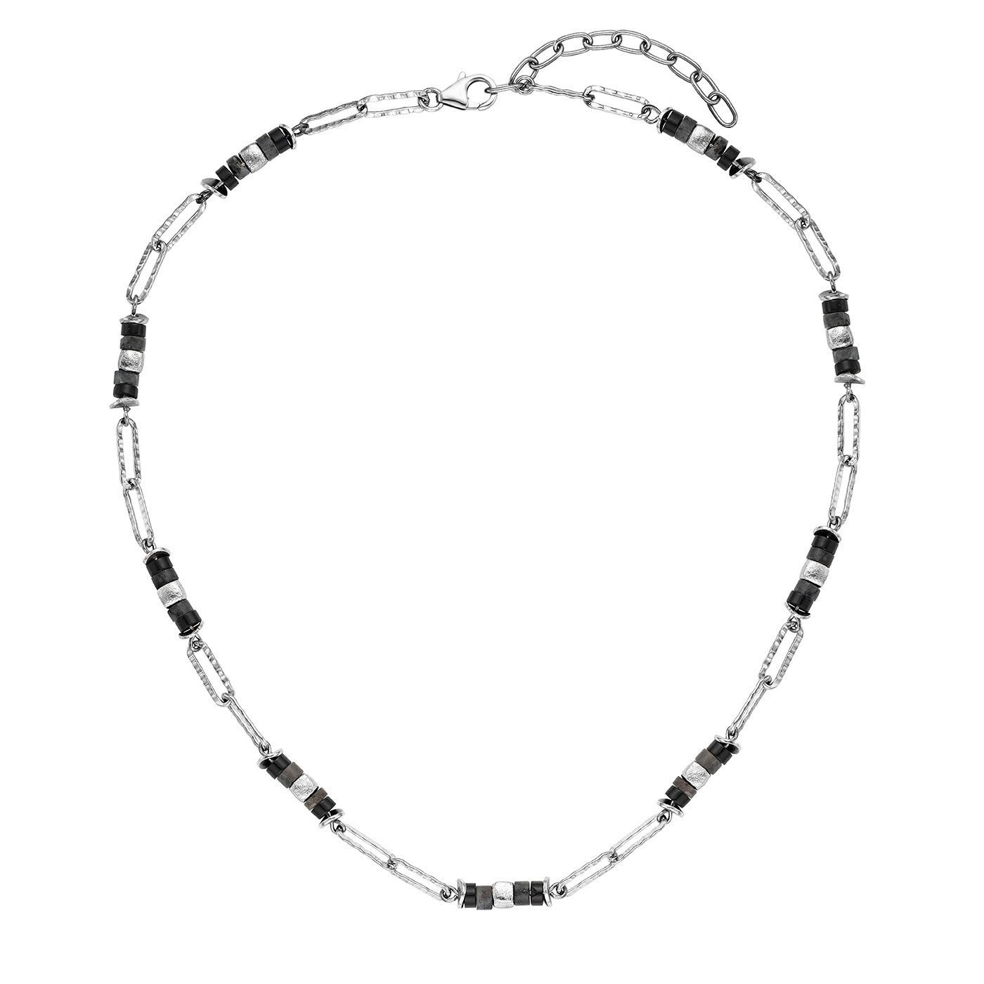 julie-julsen-loving-stones-halskette-schwarzer-achat-und-labradorit-40-cm image 4