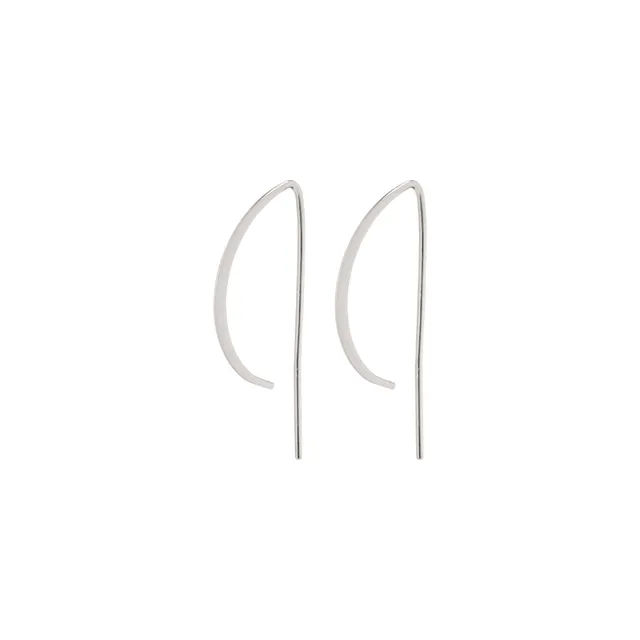 pilgrim-peony-ohrringe-versilbert-grafisch-minimalistisch image 1