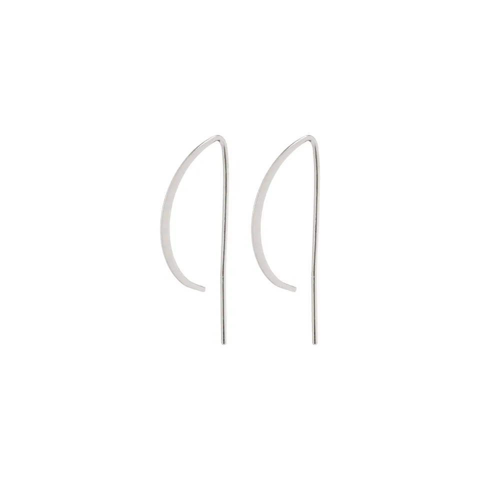 pilgrim-peony-ohrringe-versilbert-grafisch-minimalistisch image 1
