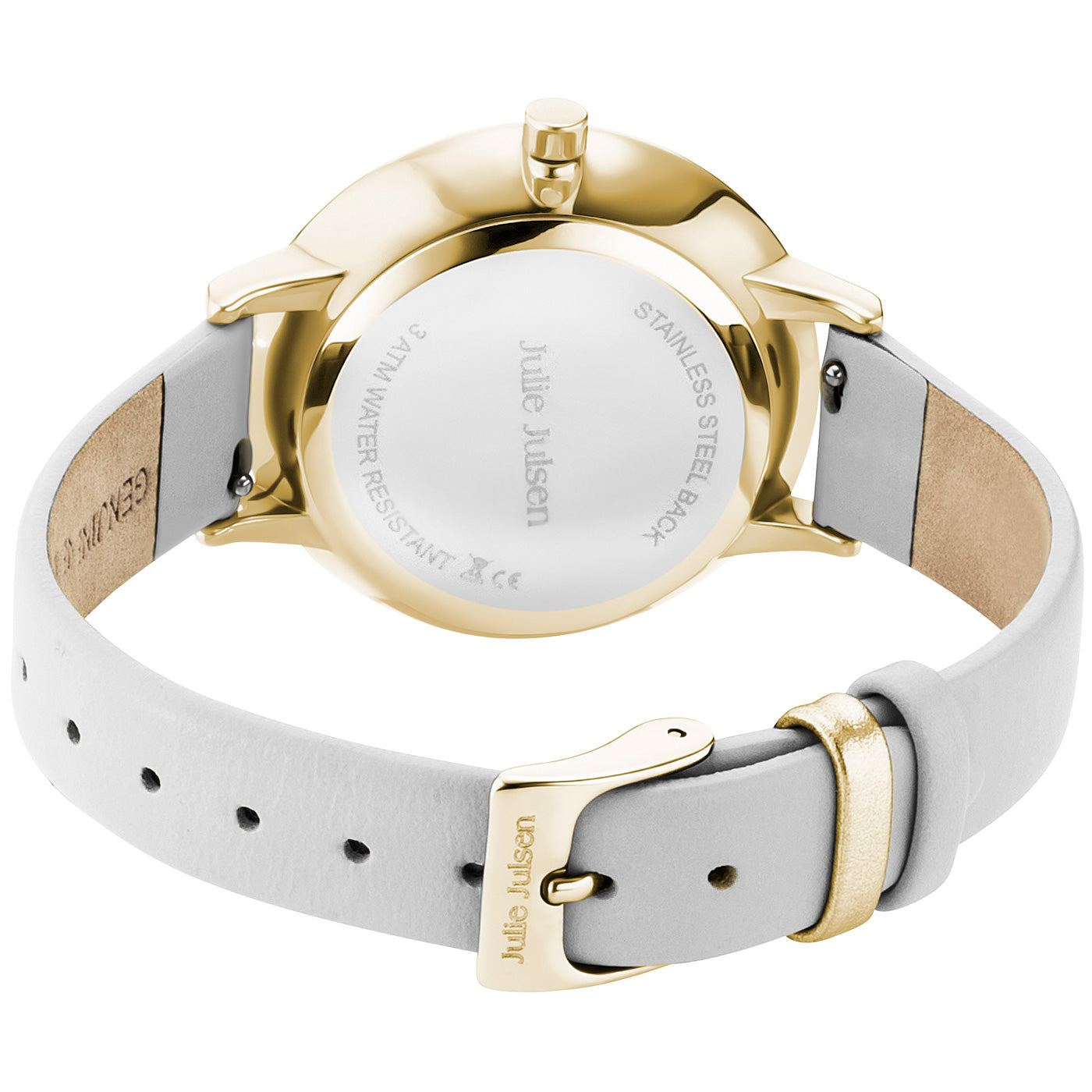 julie-julsen-damenuhr-little-second-vergoldet-wei-es-lederband-34-mm image 4