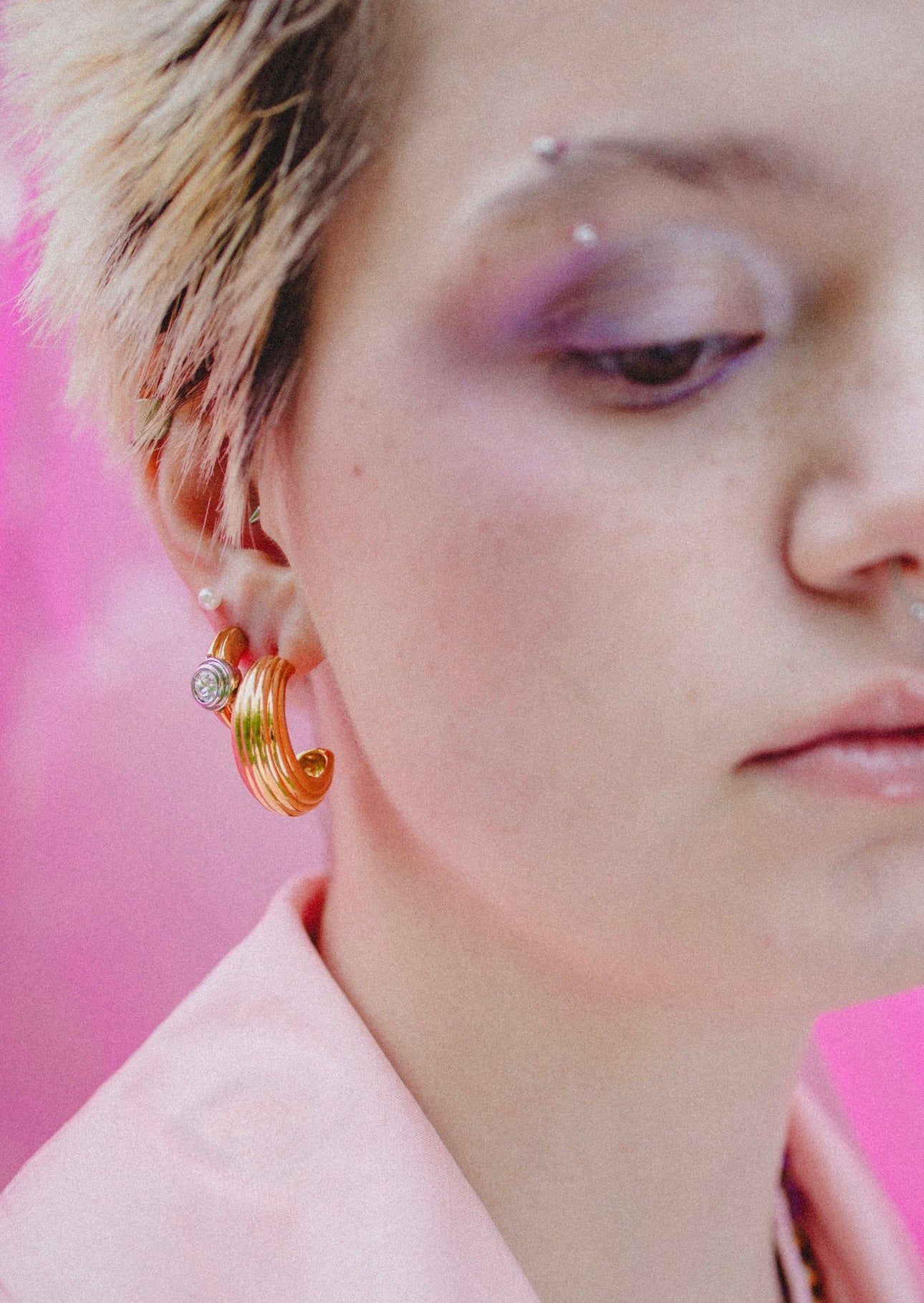 wald-berlin-pop-wave-earrings-big-creolen-3-cm image 3