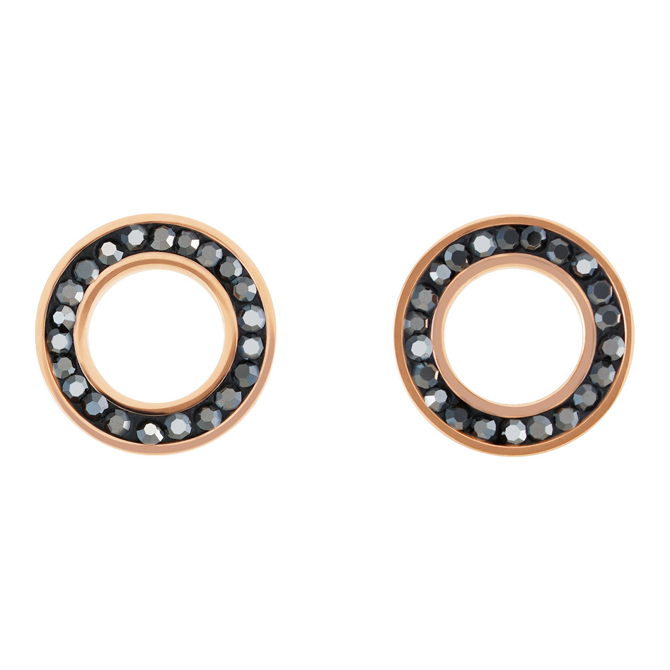 coeur-de-lion-ring-kristall-pav-ohrstecker-anthrazit-small-ros-gold-silber image 2