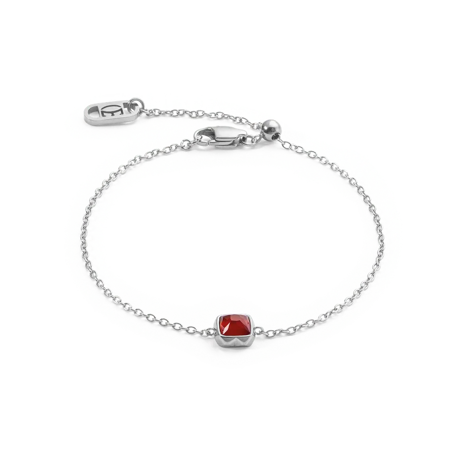 coeur-de-lion-birthstone-januar-armband-roter-achat-silber image 1
