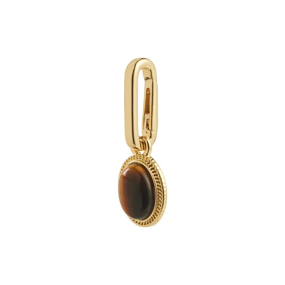 pilgrim-charm-medaillon-anh-nger-goldplattiert-tigerauge image 1