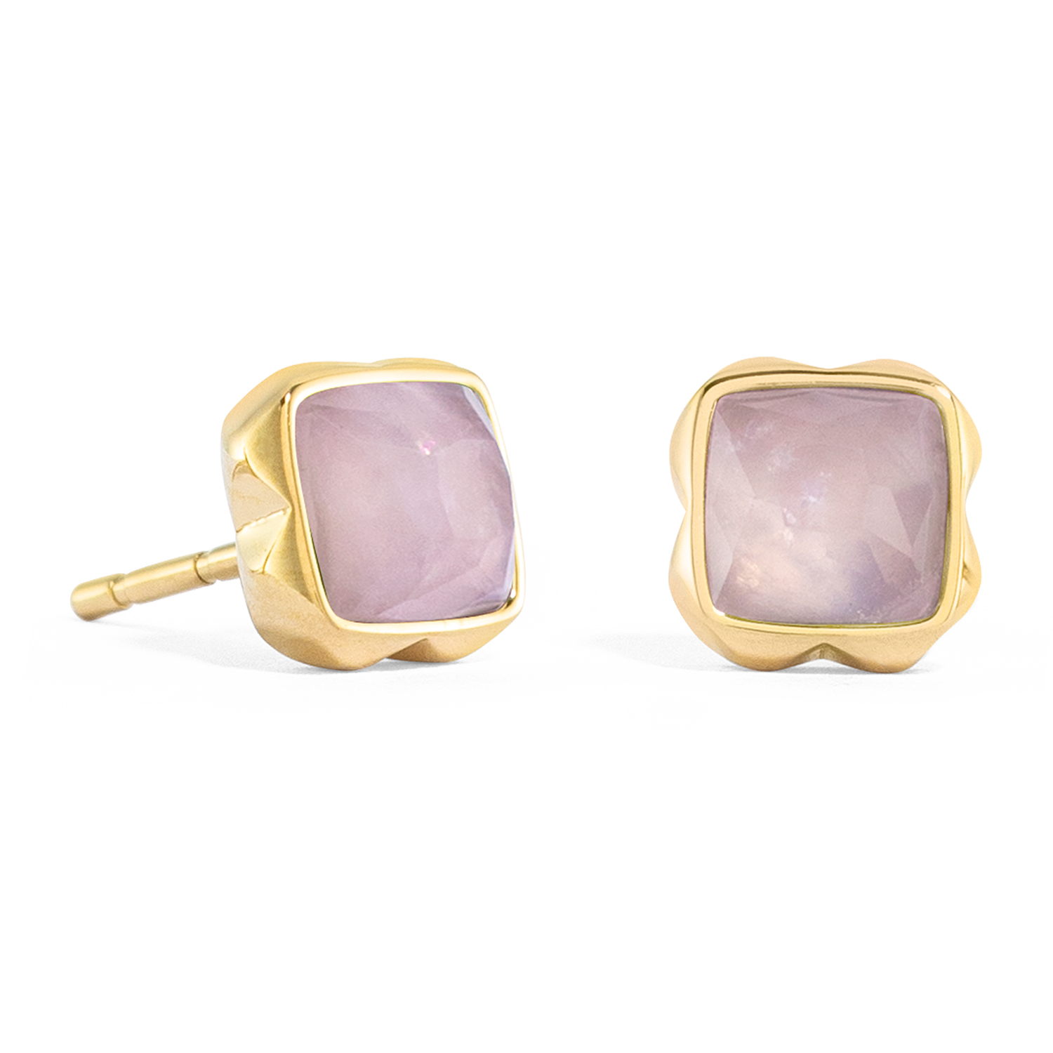 coeur-de-lion-birthstone-oktober-ohrstecker-rosenquarz-gold-0-8-cm image 2