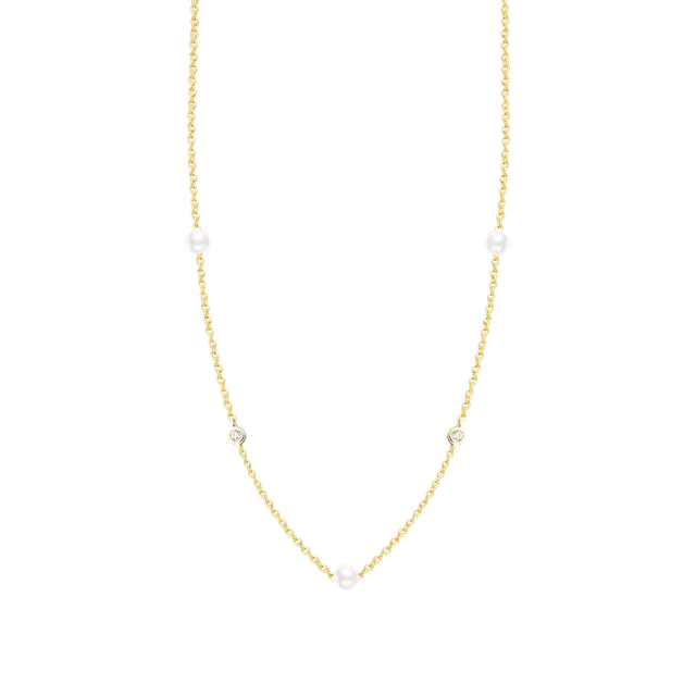 xenox-pearl-sea-halskette-925-sterlingsilber-18k-vergoldung-perlen-zirkonia image 1