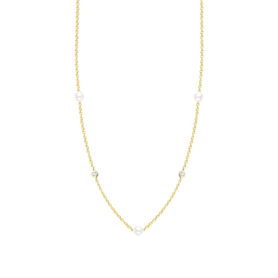 xenox-pearl-sea-halskette-925-sterlingsilber-18k-vergoldung-perlen-zirkonia image 1