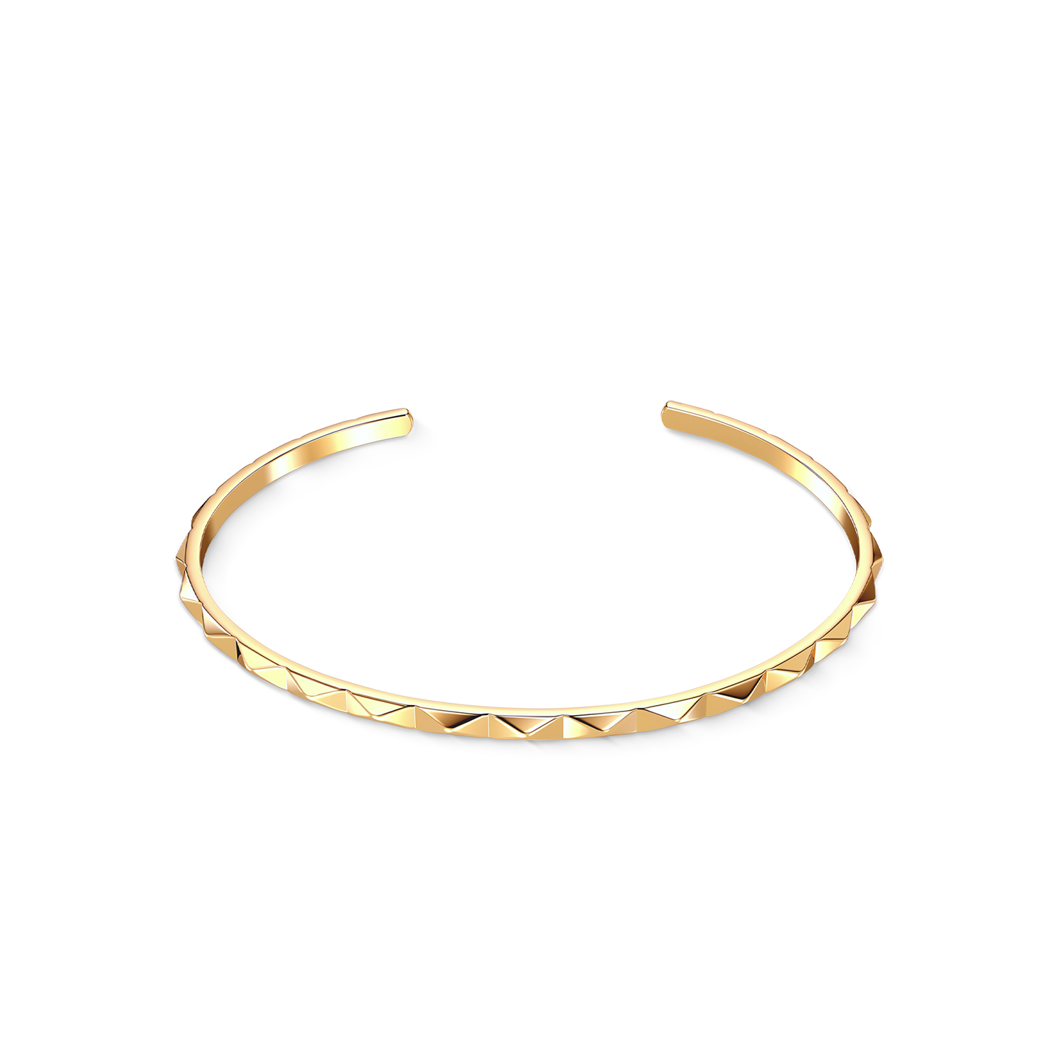 coeur-de-lion-spikes-square-offener-armreif-gold-edelstahl-17-cm image 1