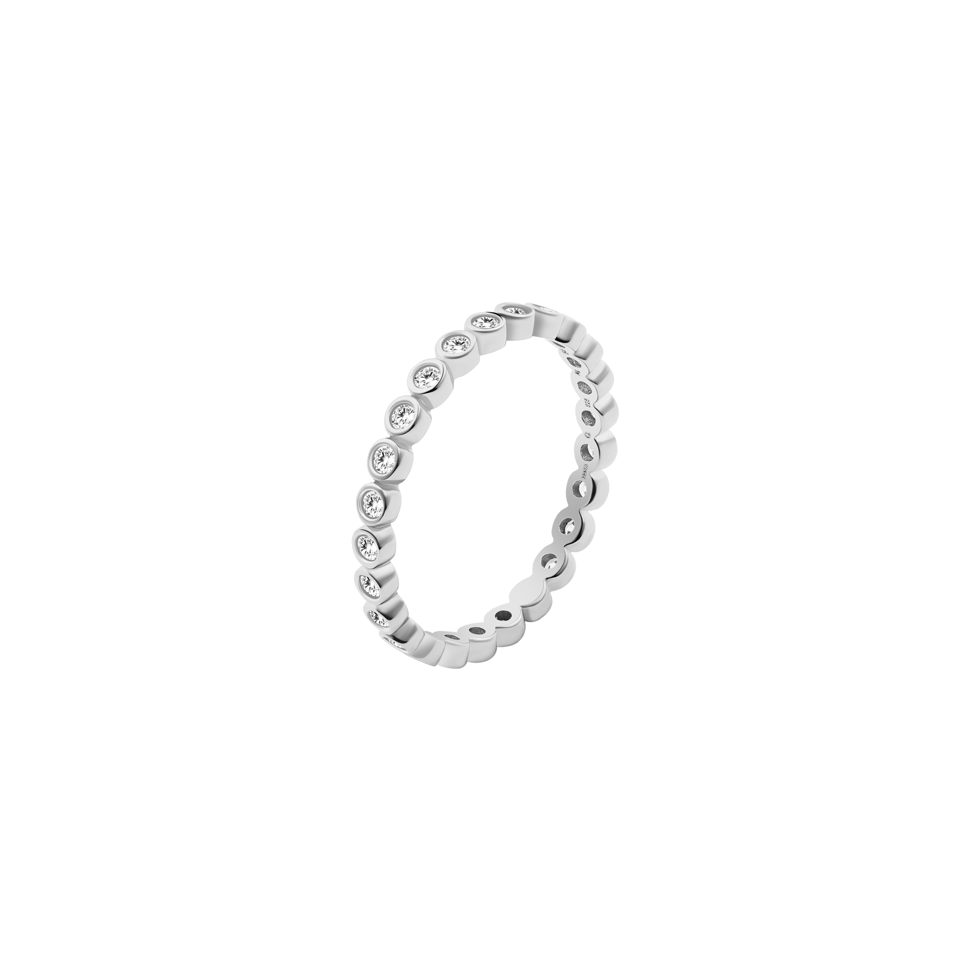 xenox-luna-ring-925-sterlingsilber-rhodiniert-memoire-zirkonia image 1