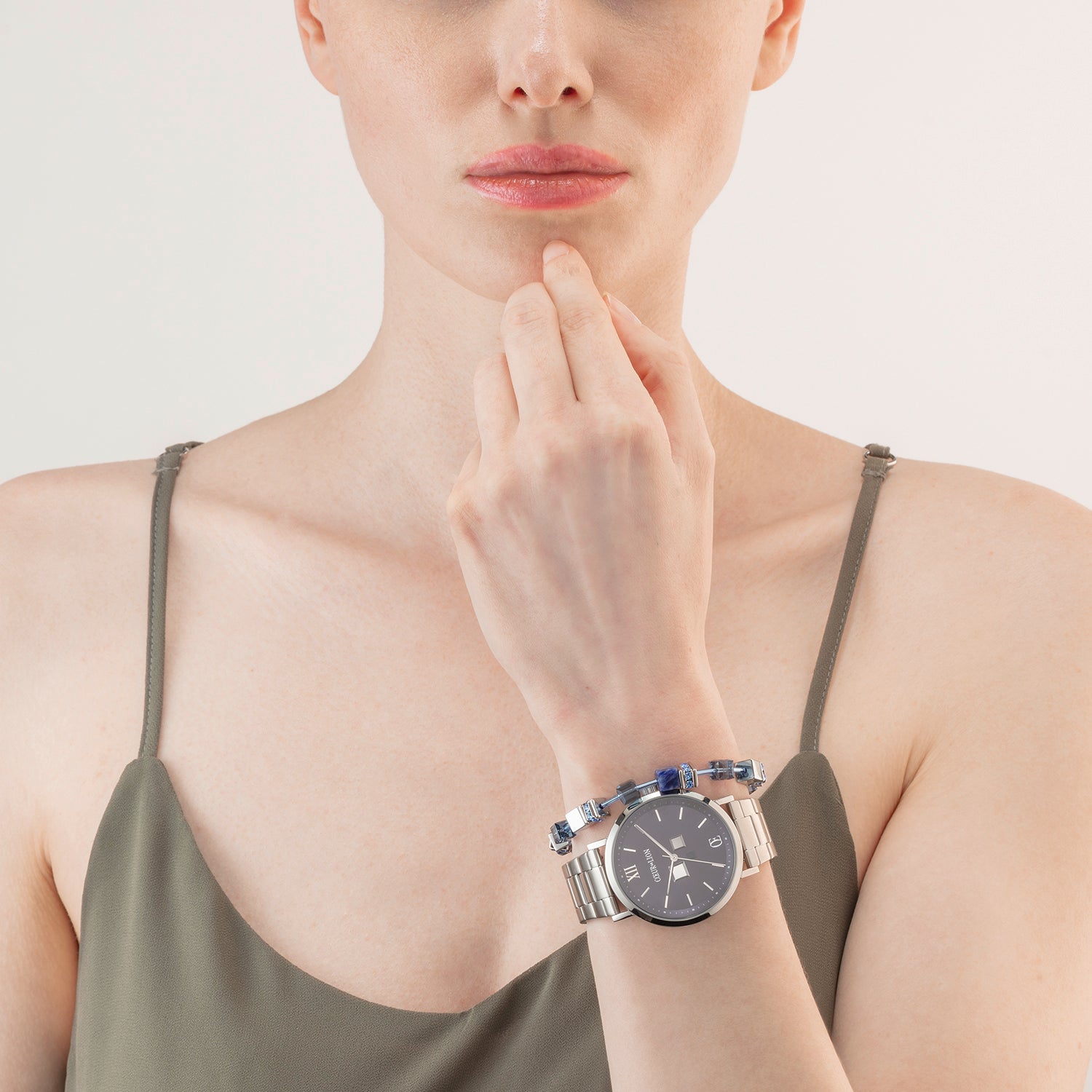 coeur-de-lion-geschenkset-uhr-rund-statement-unisex-midnight-blue-armband-geocub image 2