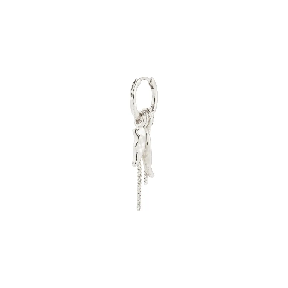 pilgrim-sterling-single-ohrring-versilbert-kette image 1