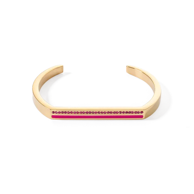 coeur-de-lion-armreif-cuff-square-stripes-gold-pink image 1