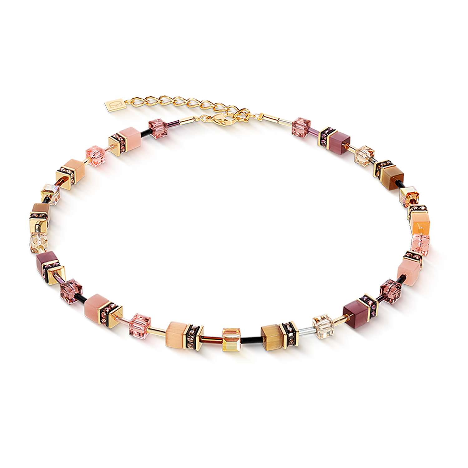 coeur-de-lion-geocube-iconic-halskette-golden-blush image 1