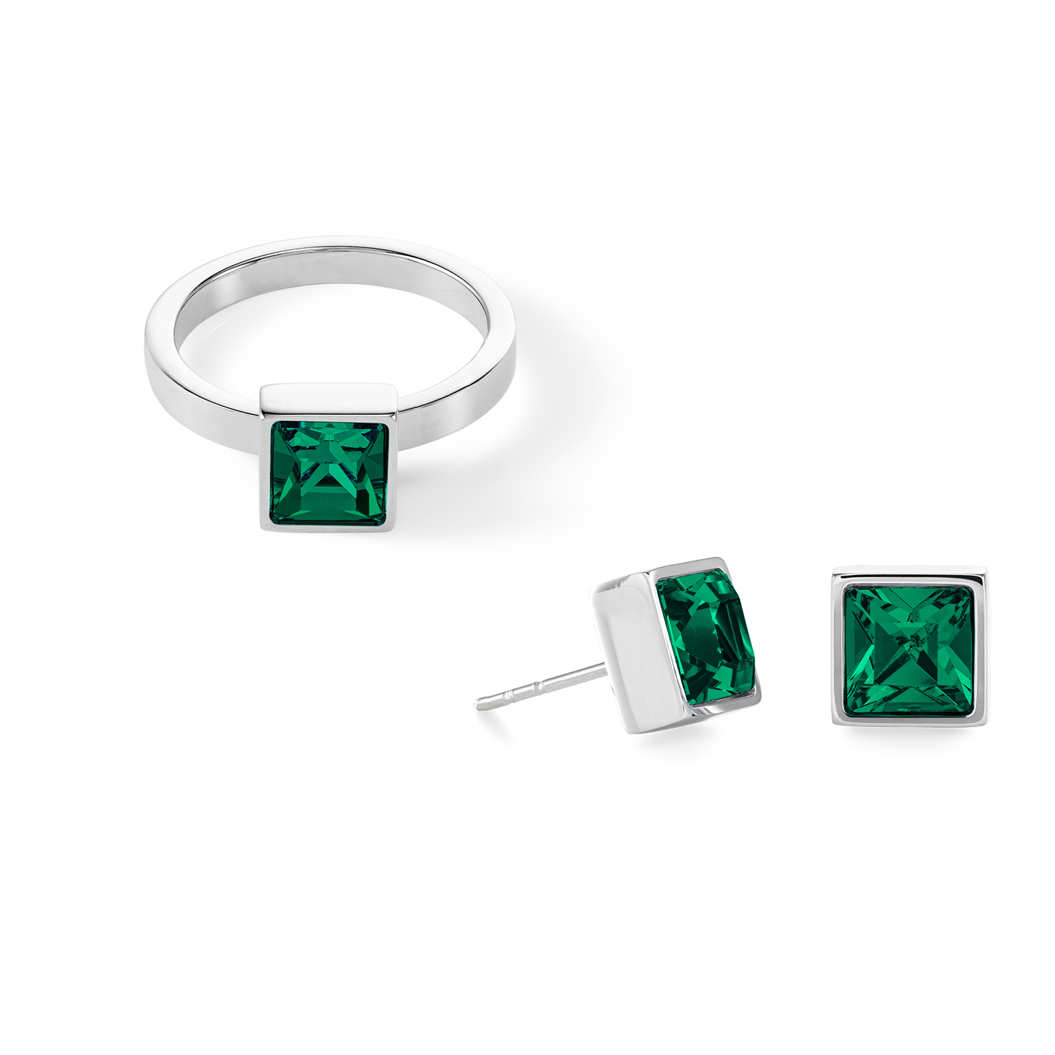 coeur-de-lion-brilliant-square-big-ring-silber-dunkelgr-n image 3