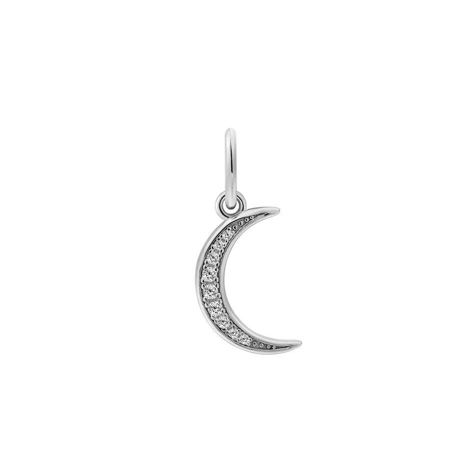 xenox-mond-charm-925-sterlingsilber-rhodiniert-mit-zirkonia image 1