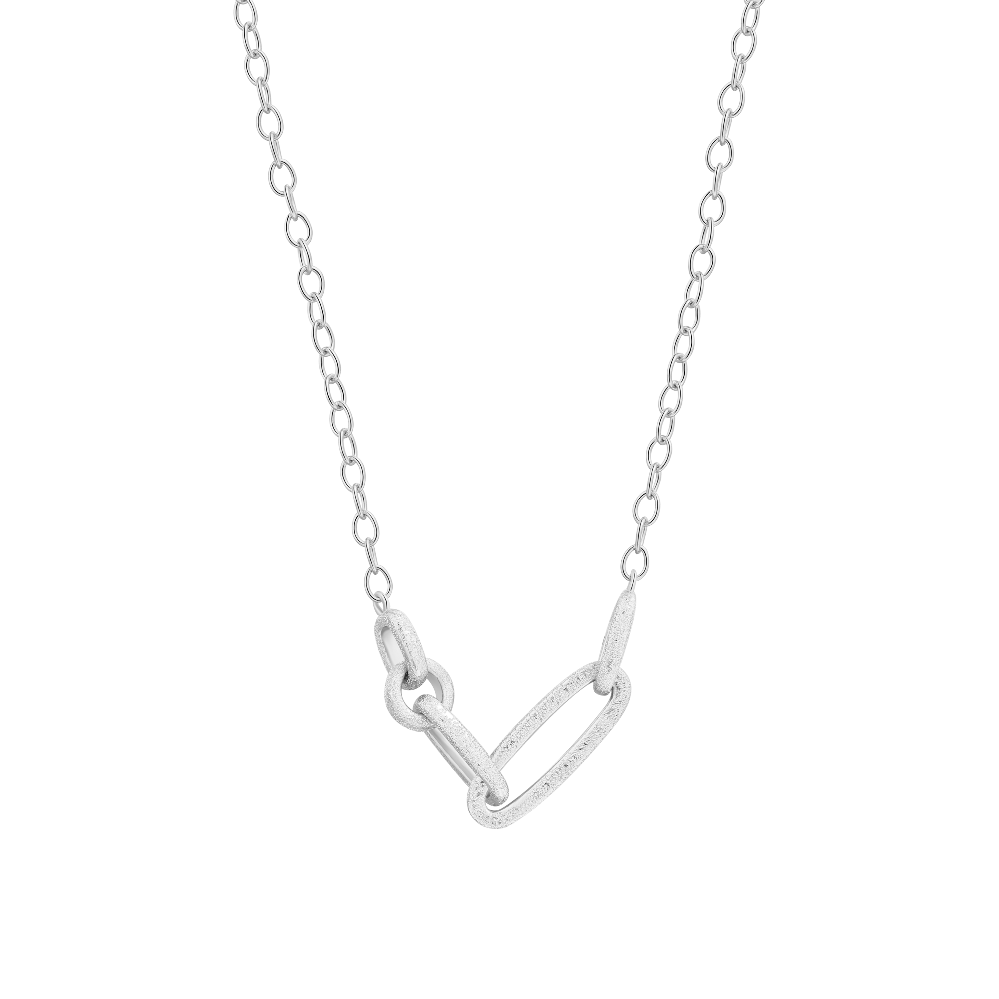 xenox-dusted-glow-halskette-925-sterlingsilber-rhodiniert-strukturierte-glieder image 1