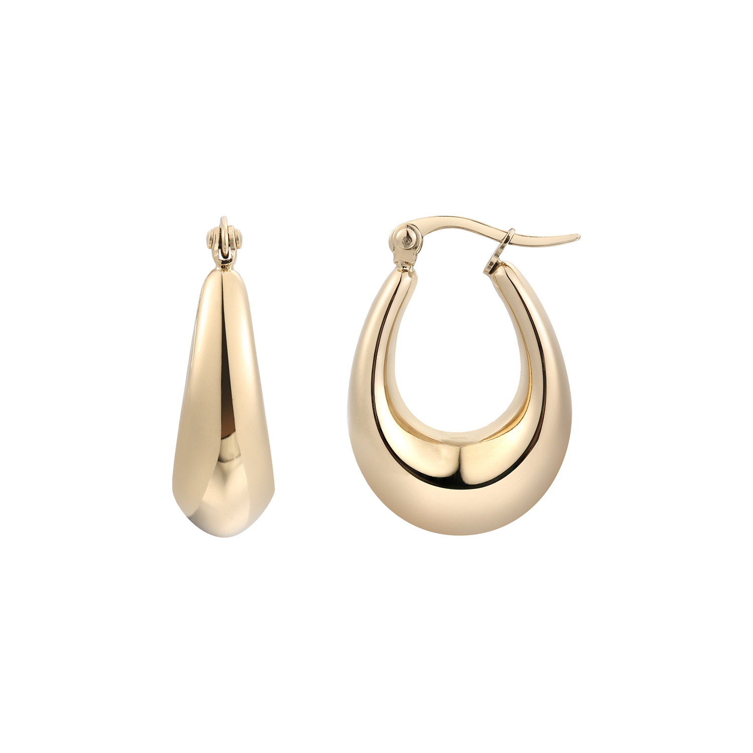 xenox-ellipse-ohrringe-edelstahl-goldfarben-beschichtet-oval image 2