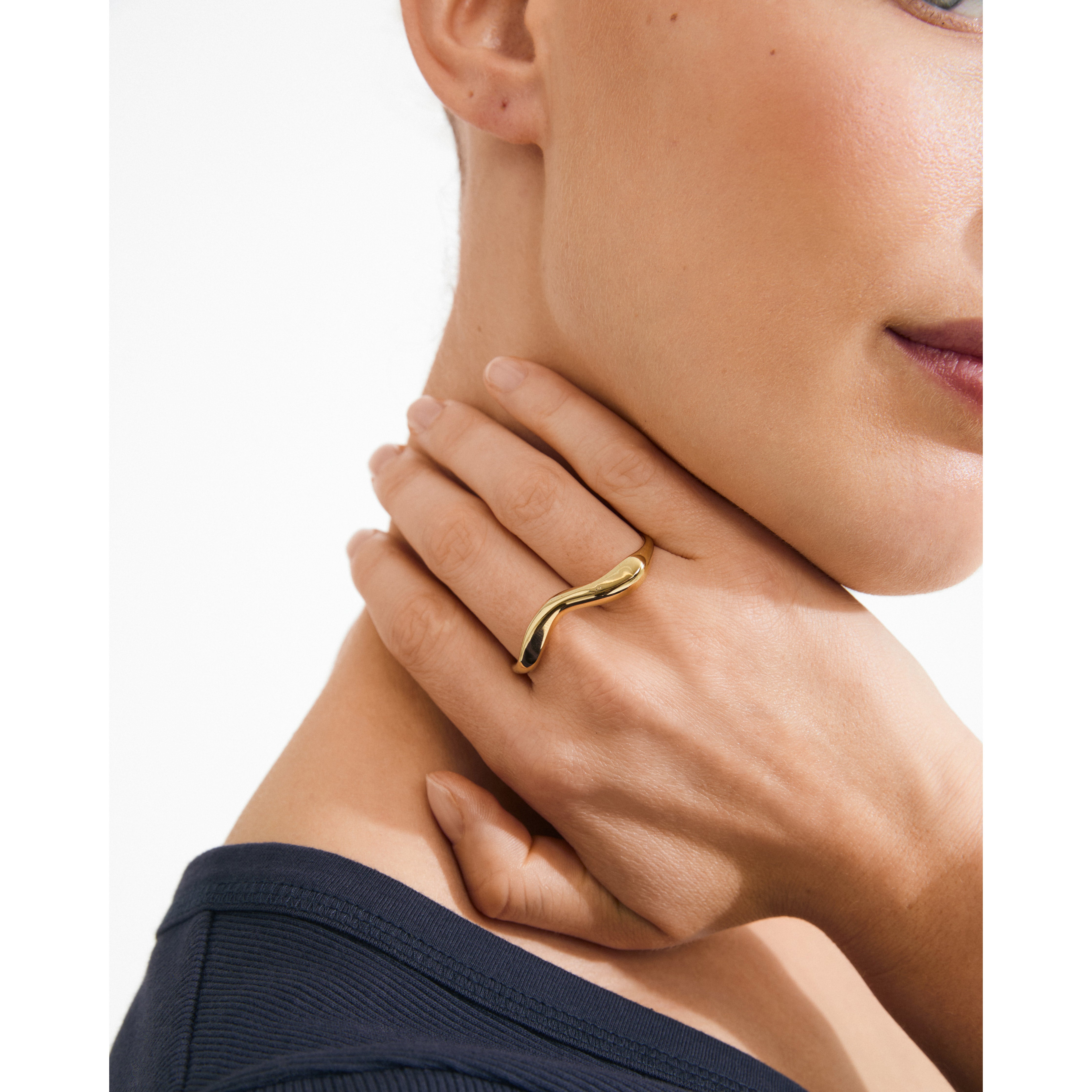 pilgrim-evon-doppelring-vergoldet-verstellbar-skulptural image 3